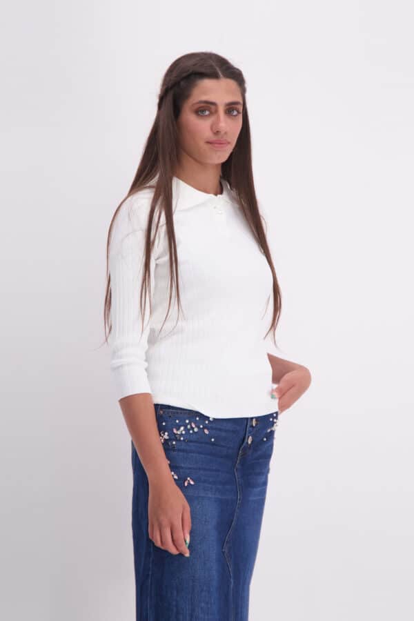 ⁦חצאית ג'ינס אושר כחול⁩ – תמונה ⁦3⁩