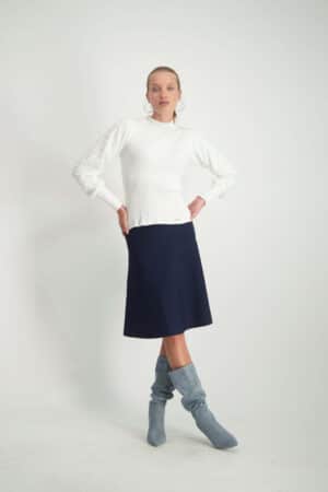 חצאית ארגמן נייבי