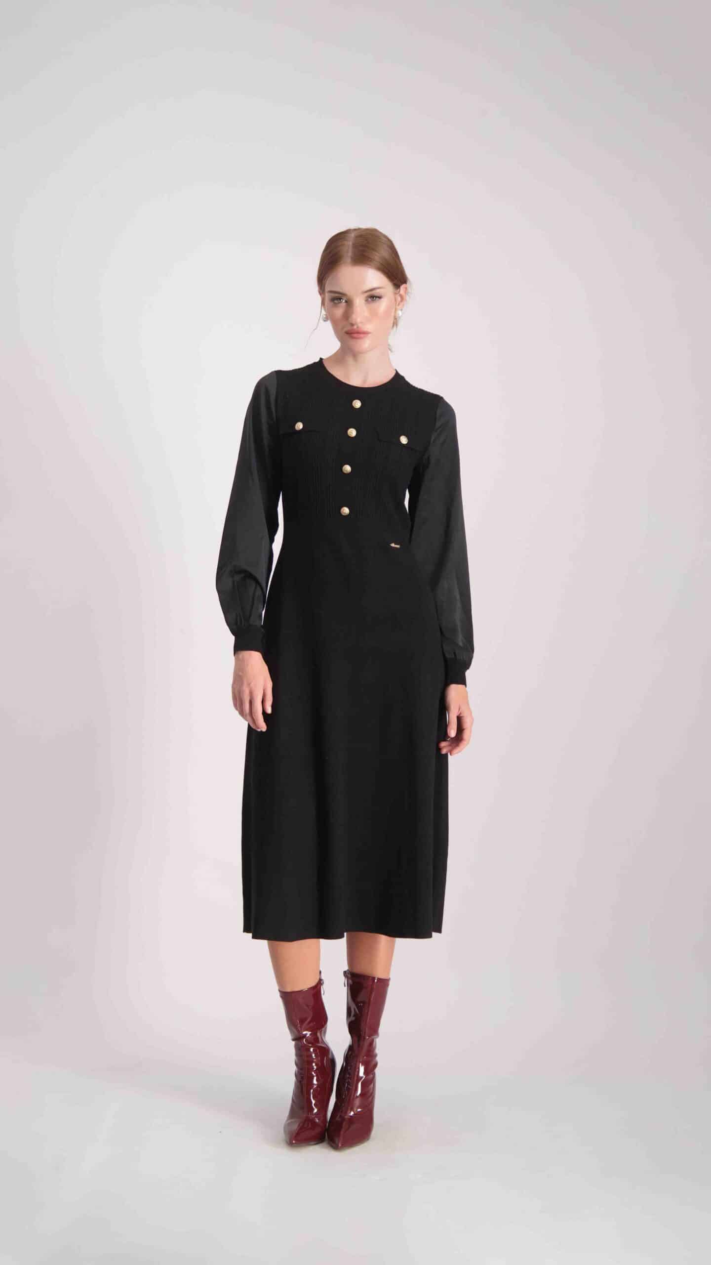 שמלת גפן שחור – תמונה 7