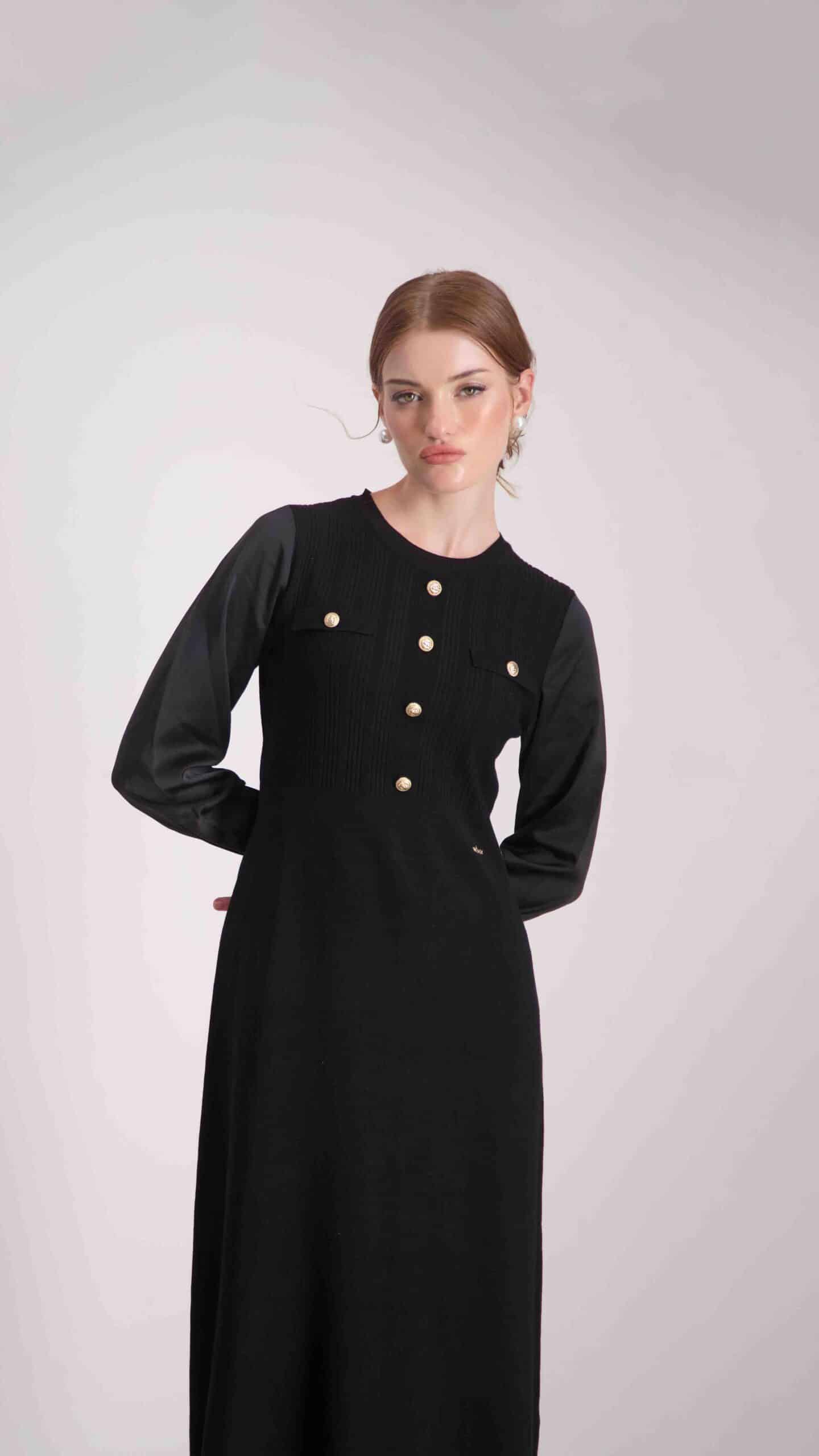 שמלת גפן שחור