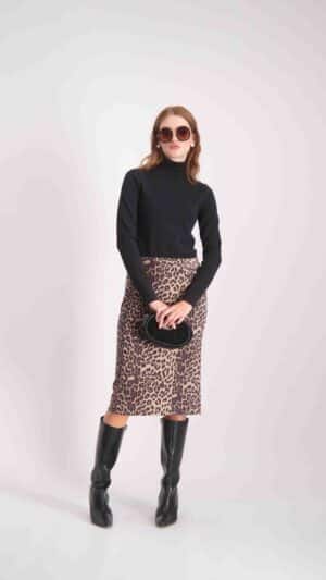 חצאית ליבי מנומר