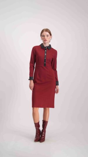 שמלת טל בורדו