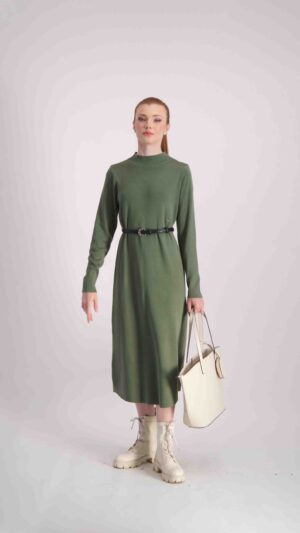 שמלת אלן ירוק זית