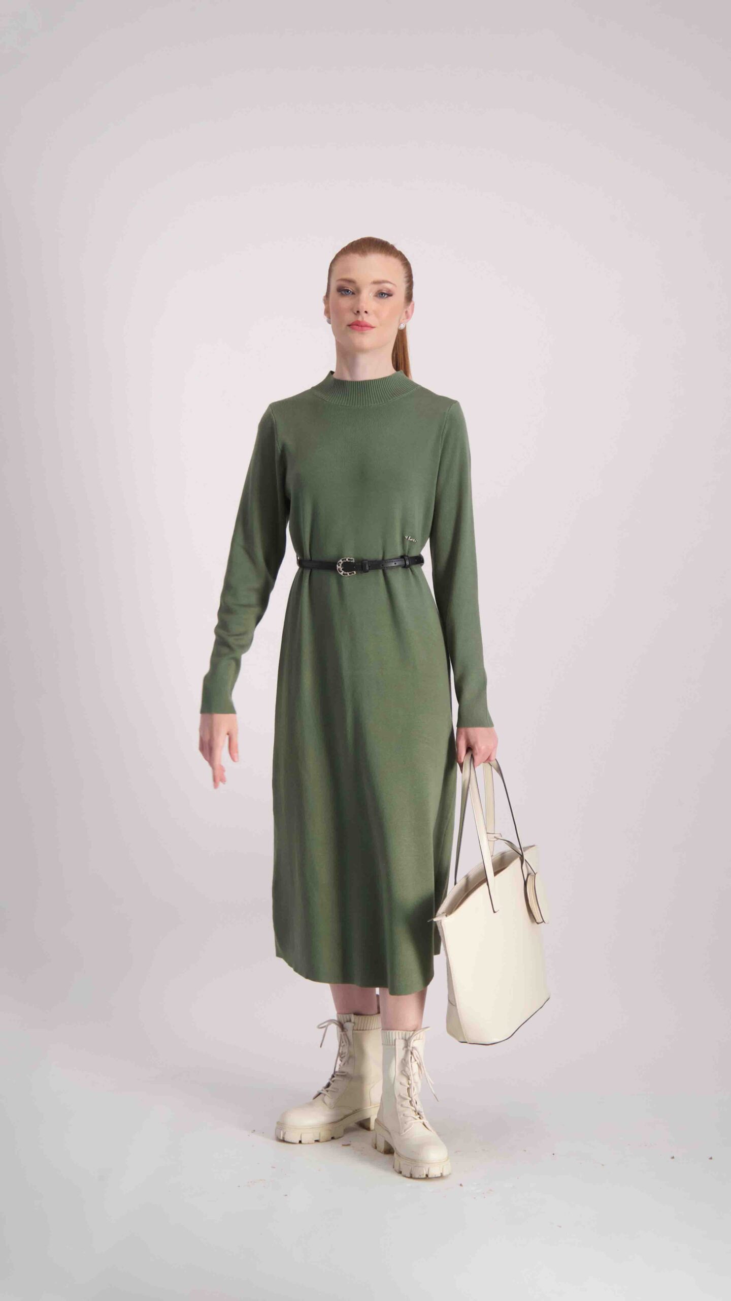 שמלת אלן ירוק זית