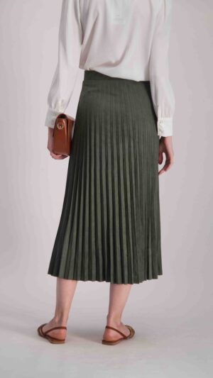 חצאית סהר ירוק זית