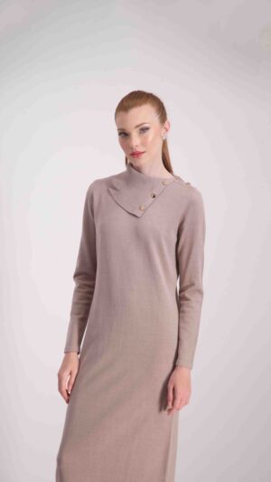 שמלת נעמה מקסי חום