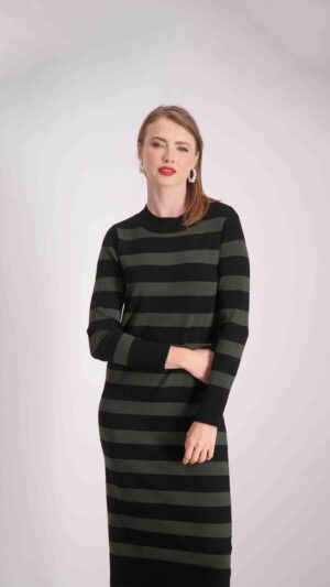 שמלת תמרה ירוק זית