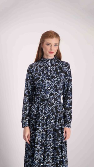 שמלת לונה מקסי שחור