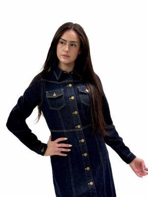 שמלת ג'ינס משי