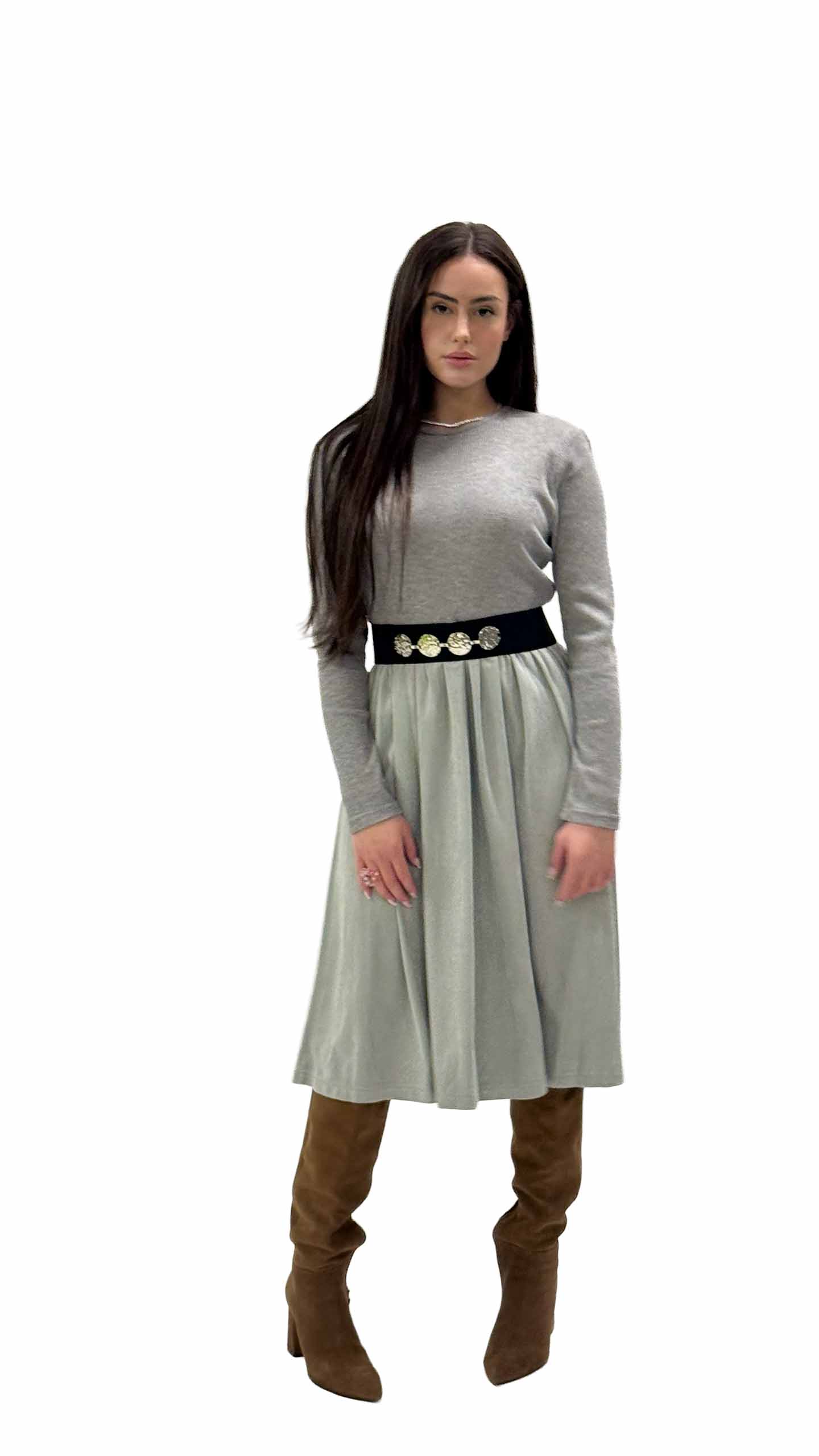 שמלת אנאל אפור – תמונה 5