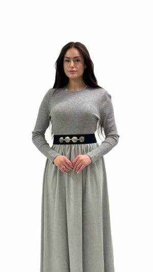 שמלת אנאל מקסי אפור