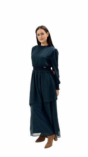 שמלת ליבי מקסי ירוק