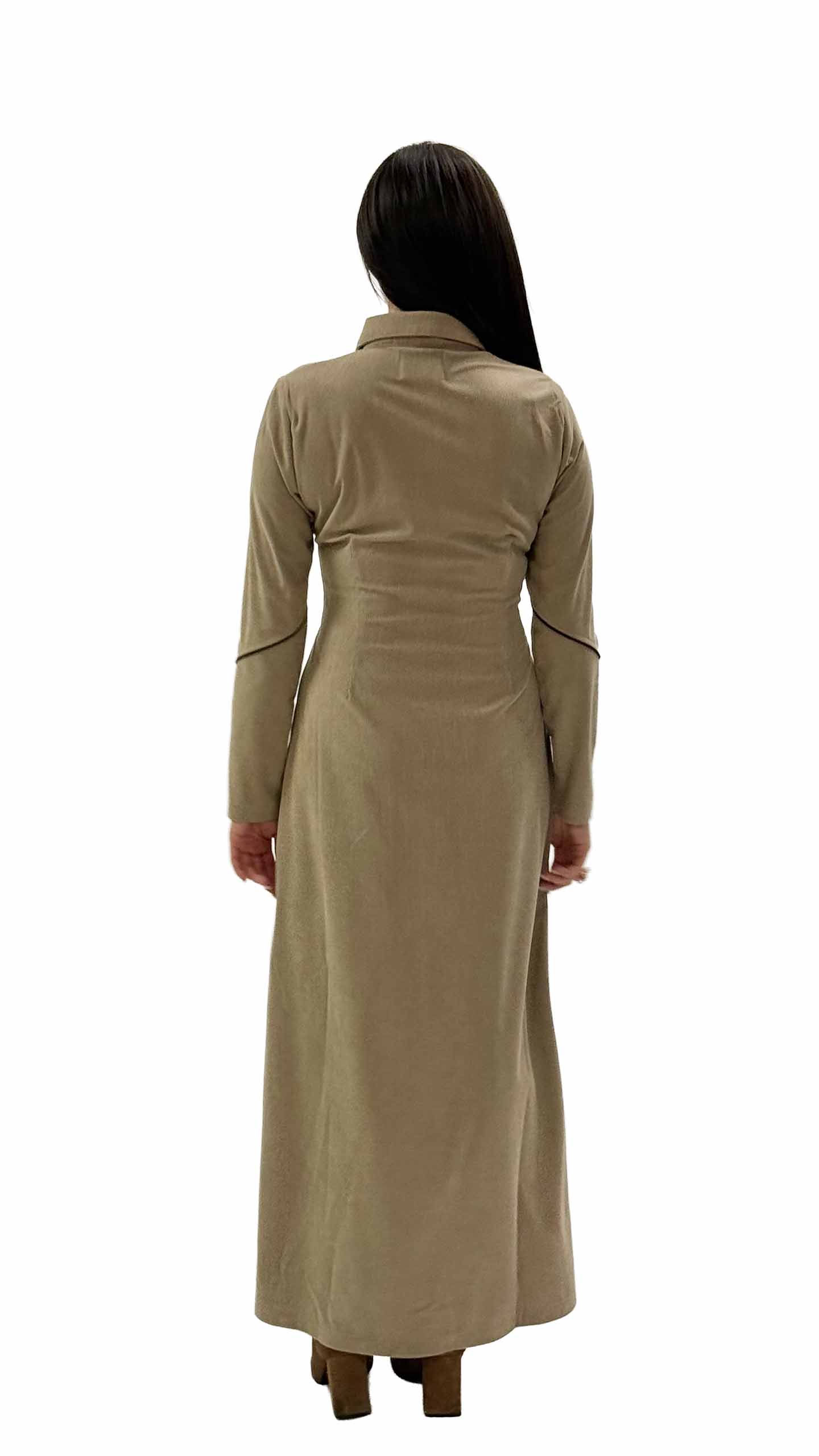 שמלת דבש מקסי קרם – תמונה 3