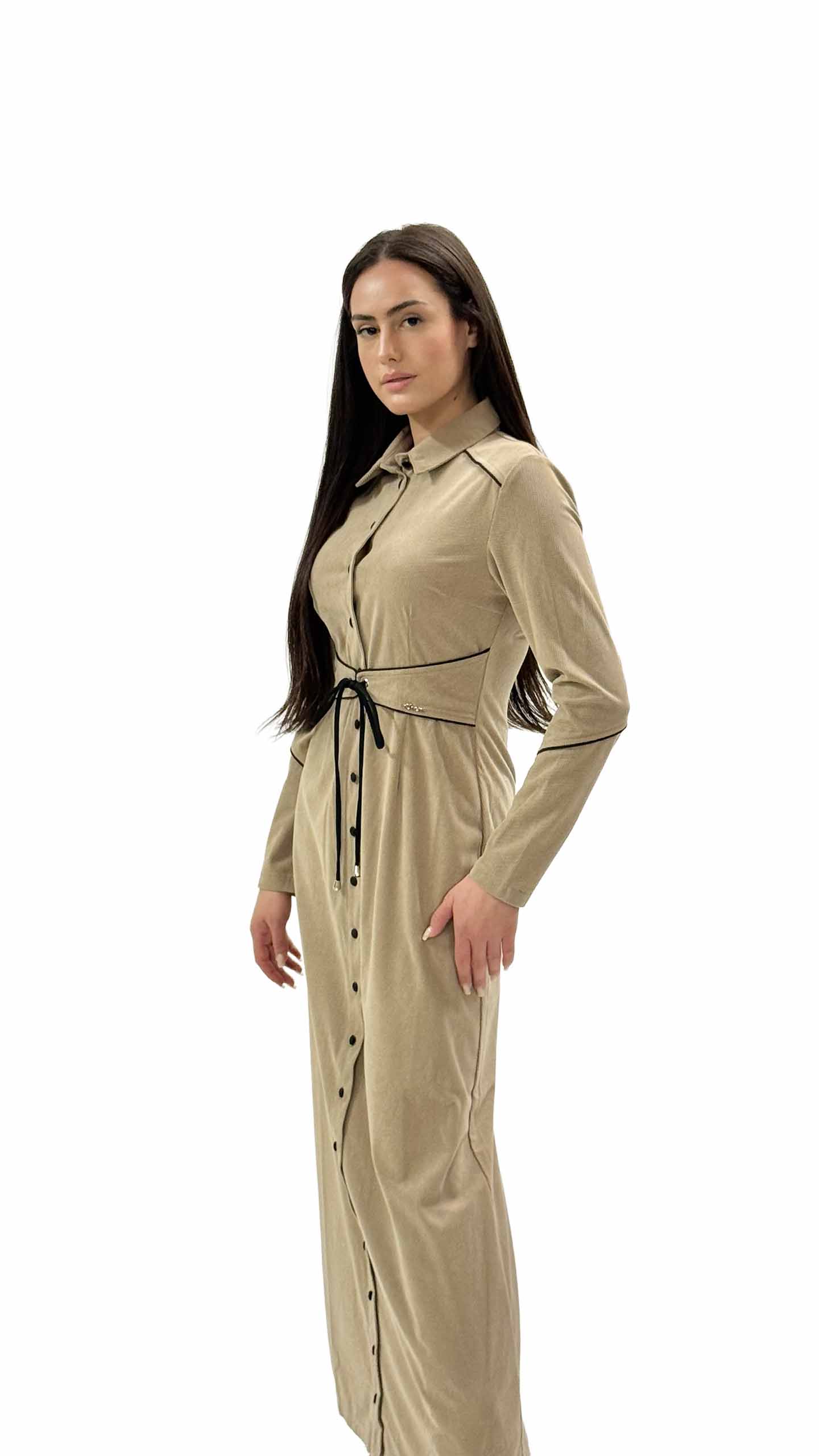 שמלת דבש מקסי קרם – תמונה 4