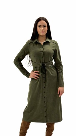 שמלת דבש ירוק זית