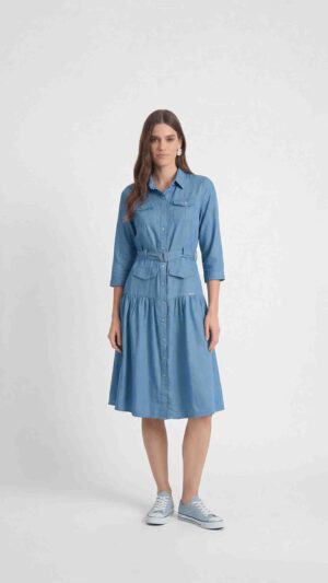 שמלת אביב תכלת