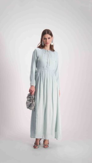 שמלת ניקול מקסי תכלת